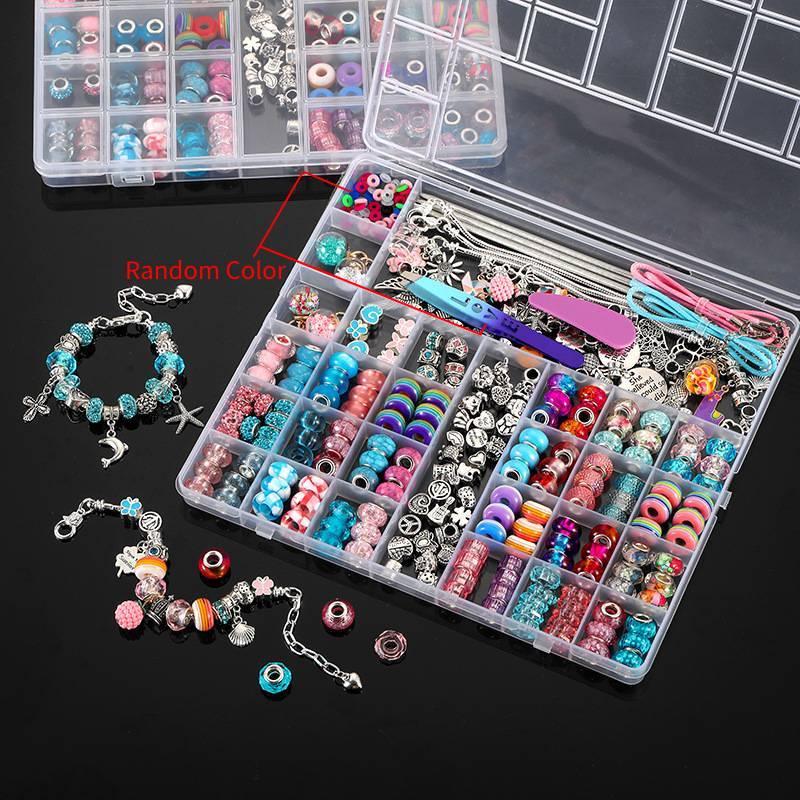 Creative Beads Charm Kit for Jewelry Making, 242pcs set DIY Fashion Handmade Beading Supplies with Storage Box, Birthday Gift for Women & Teenager, Christmas Gift