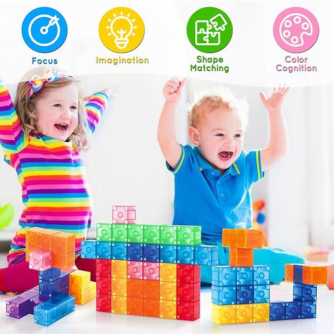 Magnetic Building Blocks for Toddlers 3+, Montessori Toys Preschool STEM Educational Sensory Magnet Tiles for Kids Boys and Girls Classroom Must Haves