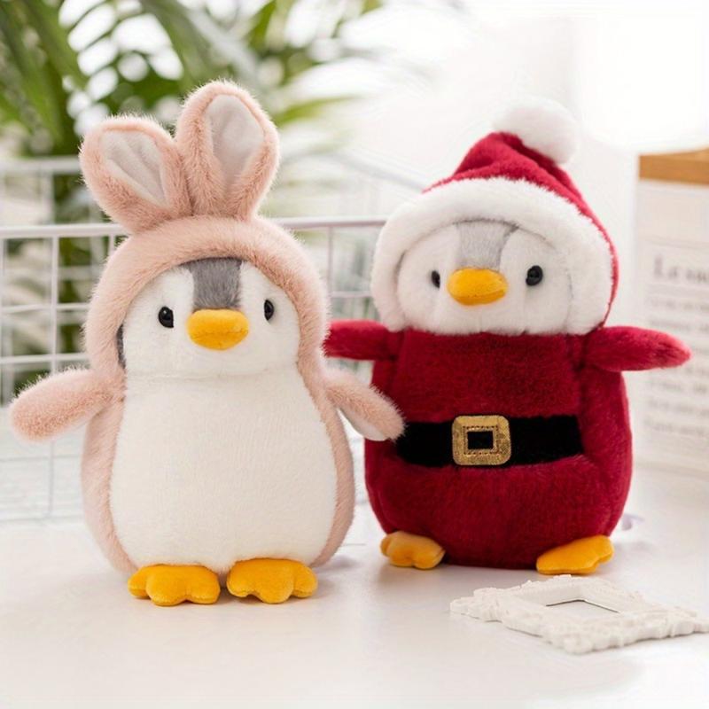 1  2 Pcs 20cm  7.8inch Cute Penguin Doll Dress Up Penguin Plush Toy, Penguin Family, Home Decoration GiftFor Friend Little Decorations for Halloween, Christmas Parties