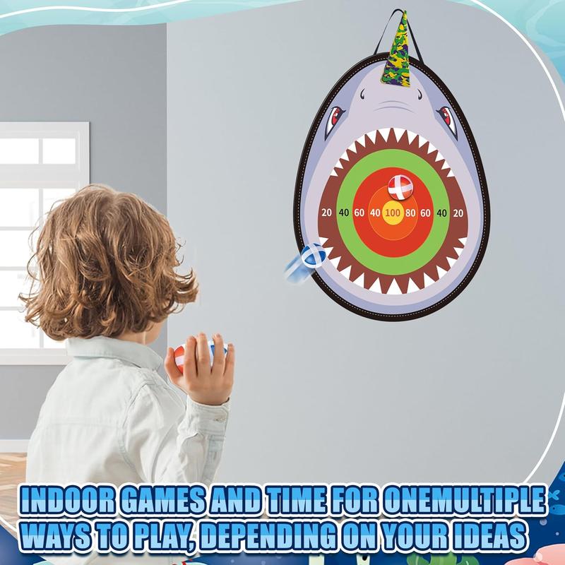 Dart Board for Kids Dart Board Toys for Ages 8-13 with Gun Sticky Balls Darts and Rings Indoor Outdoor Yard Halloween Birthday Party Games for Kids Funny Gifts for 12 Year Old Boy