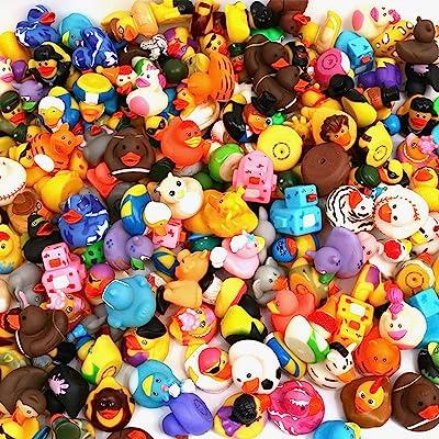 100 assorted rubber ducks