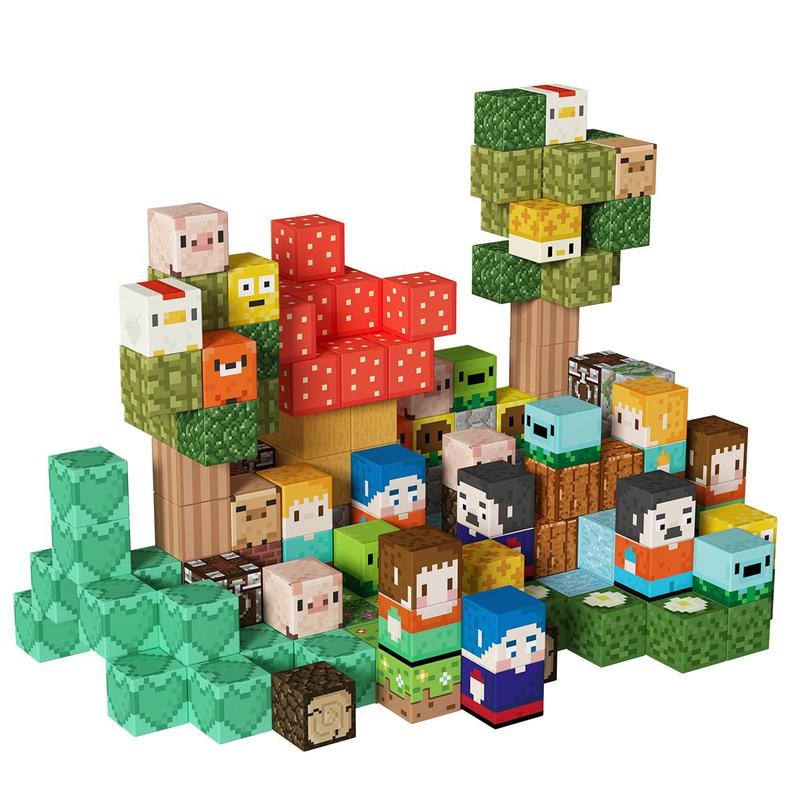 GobiDex Game-based Build My Own Villages Magnetic Blocks Toys in Giftable Package 48 100Pcs