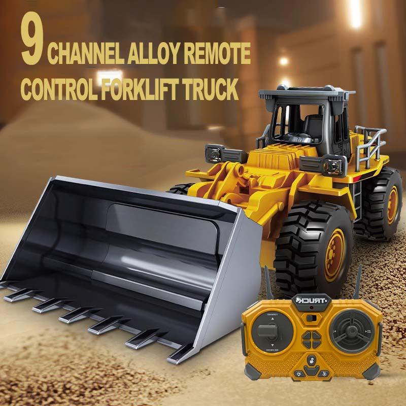 RC Construction Truck, 2.4G High Tech 11 Channels RC Excavator Dump Trucks Bulldozer Alloy Plastic Engineering Vehicle Electronic Toys