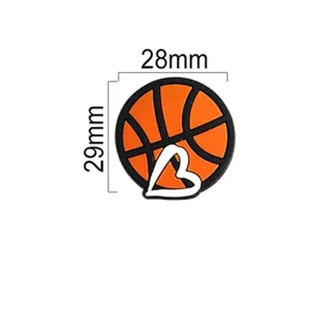 (3pcs) Love Basketball Silicone Focal Bead