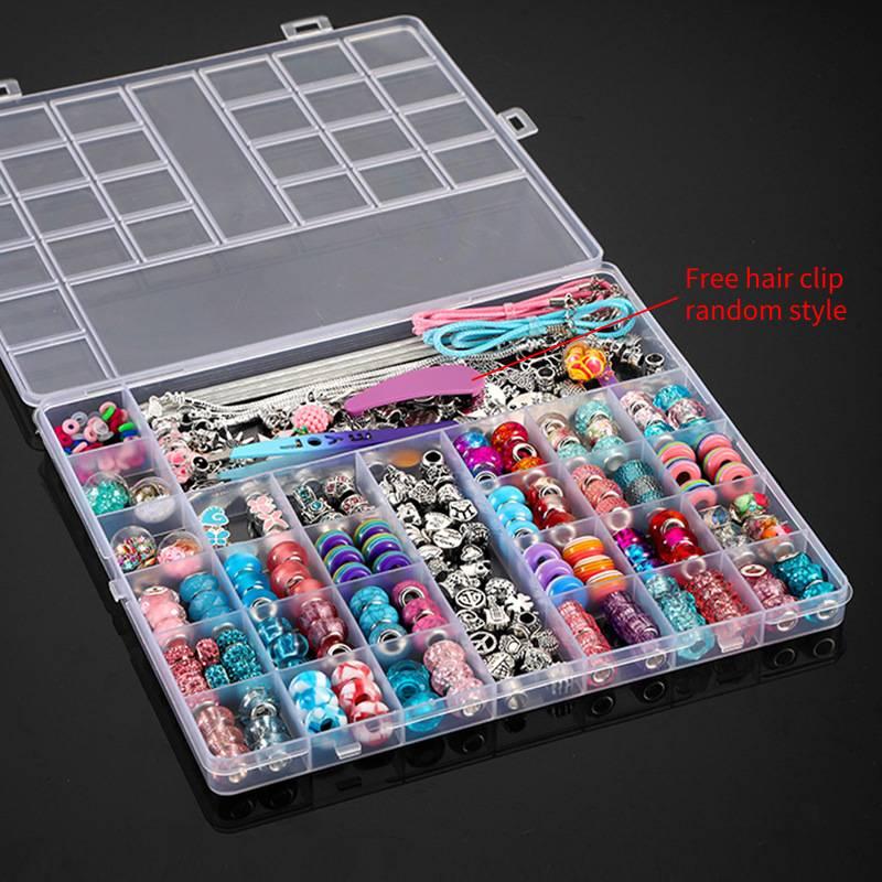 Creative Beads Charm Kit for Jewelry Making, 242pcs set DIY Fashion Handmade Beading Supplies with Storage Box, Birthday Gift for Women & Teenager, Christmas Gift