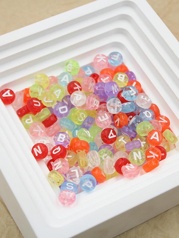 Transparent Letter Beads, DIY Fashion Necklace Bracelet, Jewelry Making Supplies for Women & Girls