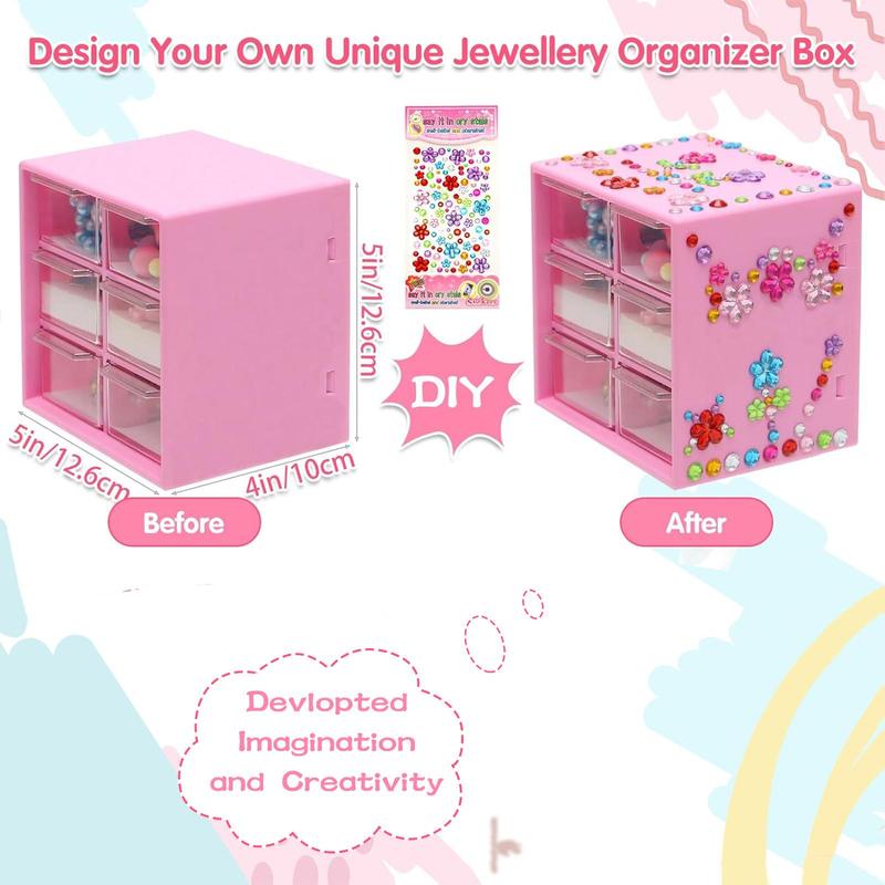 Jewelry Box Toy, 37pcs set Princess Jewelry Role playing Set, Pretend Play Jewelry Toy, Creative Birthday Gift For Girls