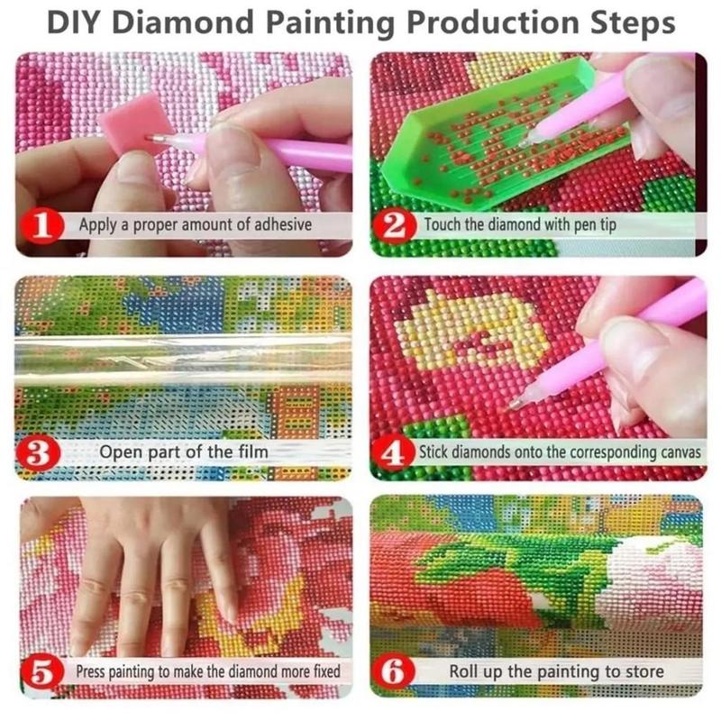 Disney Mickey & Minnie Pattern DIY Diamond Arts Colorful Painting Kit without Frame, DIY 5D Diamond Arts Painting Kit, Wall Art Decor for Home Bedroom