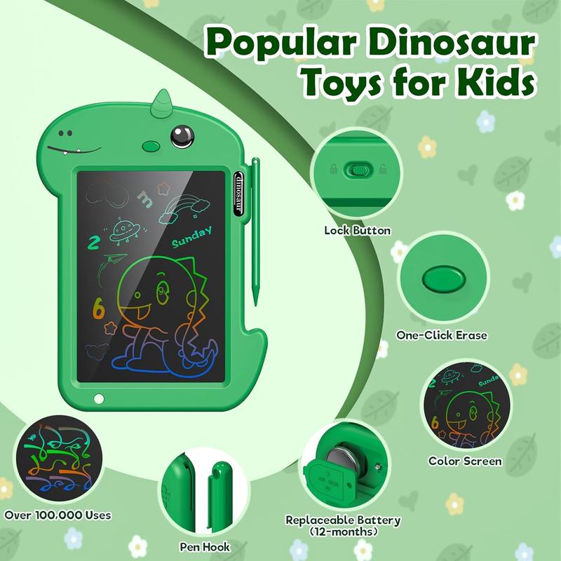 LCD Writing Tablet for Kids 8.8 Inch Toddler Toys for 3 4 5 6 7 8 Year Old Boys Girls Toys Drawing Pad Dinosaur Toys for Toddlers Doodle Board Drawing Tablet Birthday Christmas Gifts (Green)