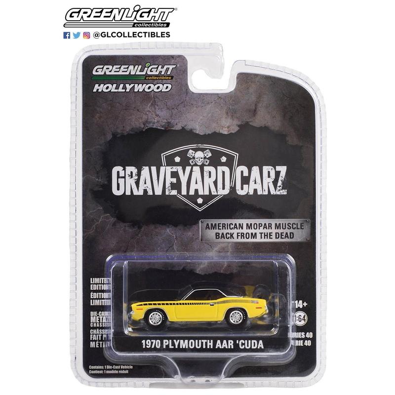 1970 Plymouth AAR 'Cuda Hollywood Series 40 Graveyard Carz Greenlight Collectibles