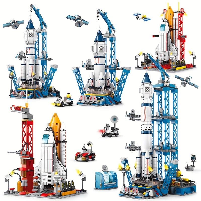 Space Shuttle Launch Center Lunar Lander Model Building Blocks Spacecraft Spaceport Model Rocket Building Blocks Building Toys Christmas Halloween Gift