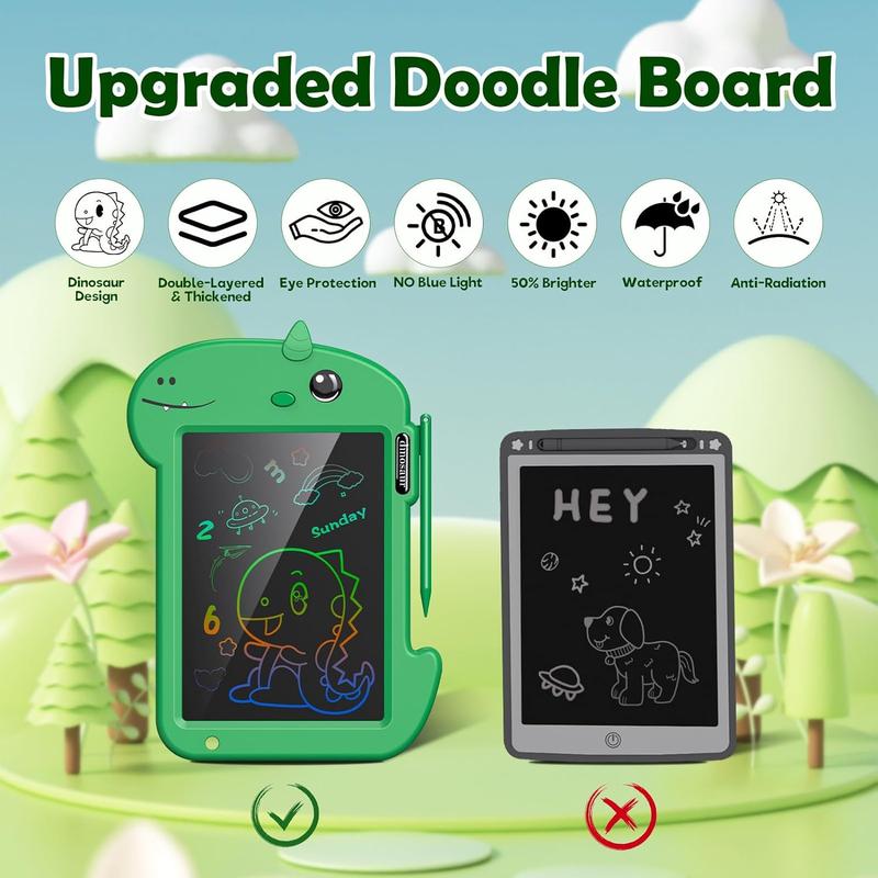 LCD Writing Tablet for Kids 8.8 Inch Toddler Toys for 3 4 5 6 7 8 Year Old Boys Girls Toys Drawing Pad Dinosaur Toys for Toddlers Doodle Board Drawing Tablet Birthday Christmas Gifts (Green)