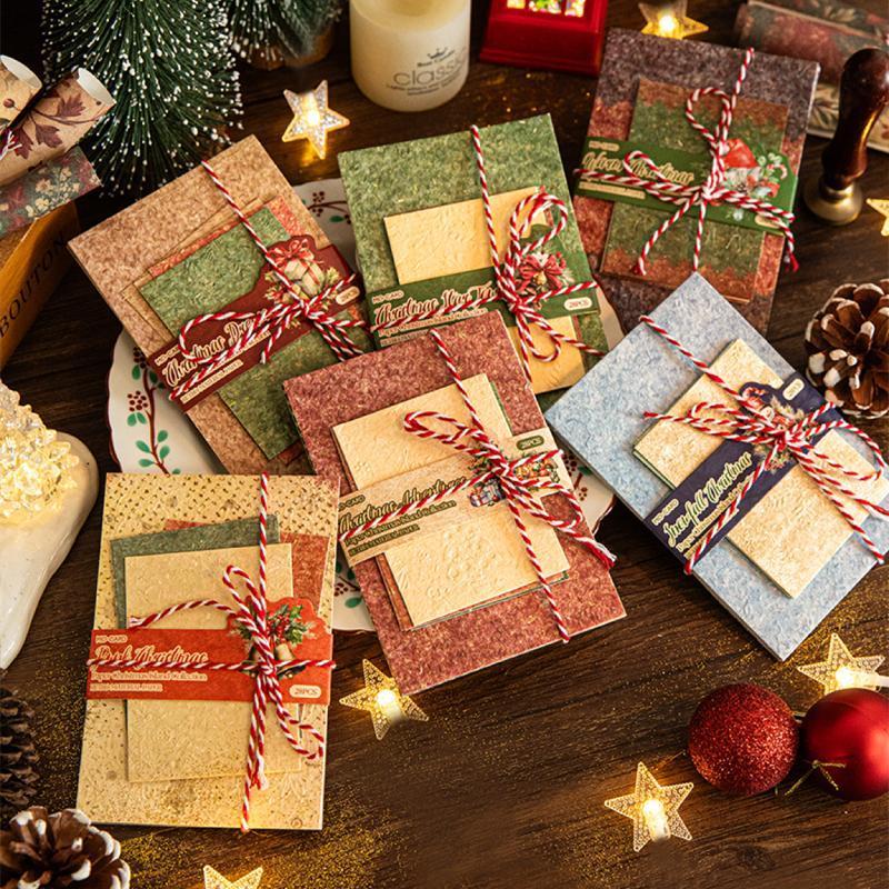 Vintage Christmas Themed Paper (28pcs bag), Scrapbooking & Journal Making Material Paper, DIY Decorative Paper for Scrapbooking & Journal Making