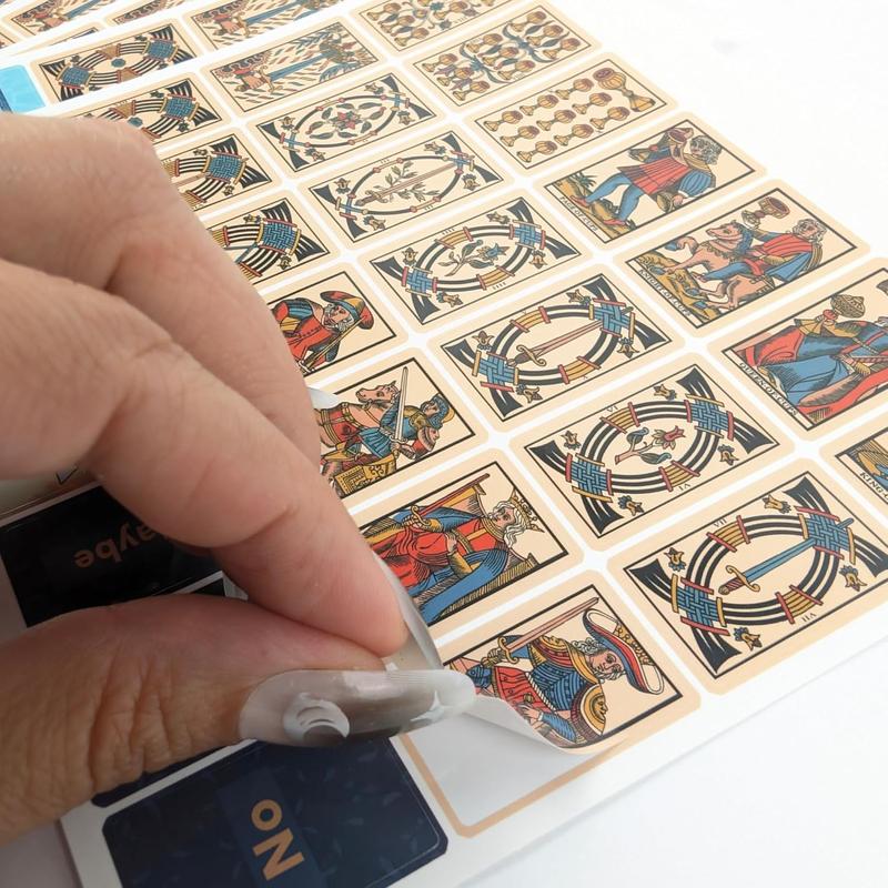 Marseille Tarot Card Stickers for Journaling  7 Tarot Cheat Sheets Included Authentic Designs for Lovers of Mystical Aesthetics