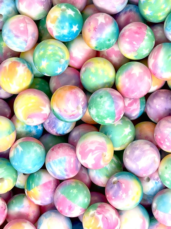 A Sky Full of Stars Printed Silicone Beads | Star Beads | Colorful Beads | Bead Shop | DIY Craft | DIY Supplies