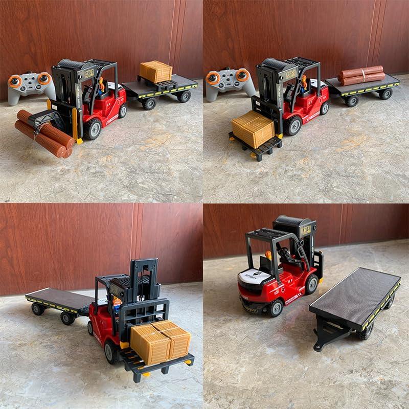 Remote Control forklifts,RC Crane Trucks Electric Forklift rc Engineering Toys car Rechargeable Battery,rc car with Spraying and Lights and Sound