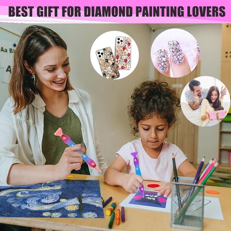 5D Diamond Painting Tool Resin Point Drill Pen Replace Pen Head with Thread Design DIY Craft Cross Stitch Sewing Accessories