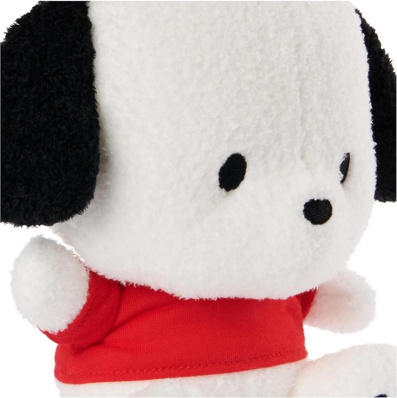 GUND Sanrio Pochacco Plush, Puppy Stuffed Animal for Ages 1 and Up, White Red, 6”