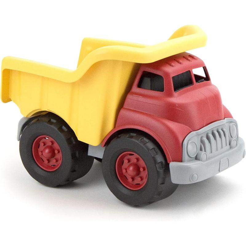 Dump Truck in Yellow and Red - BPA Free, Phthalates Free Toys for Gross Fine Motor Skill Development. Pretend Play , Red Yellow