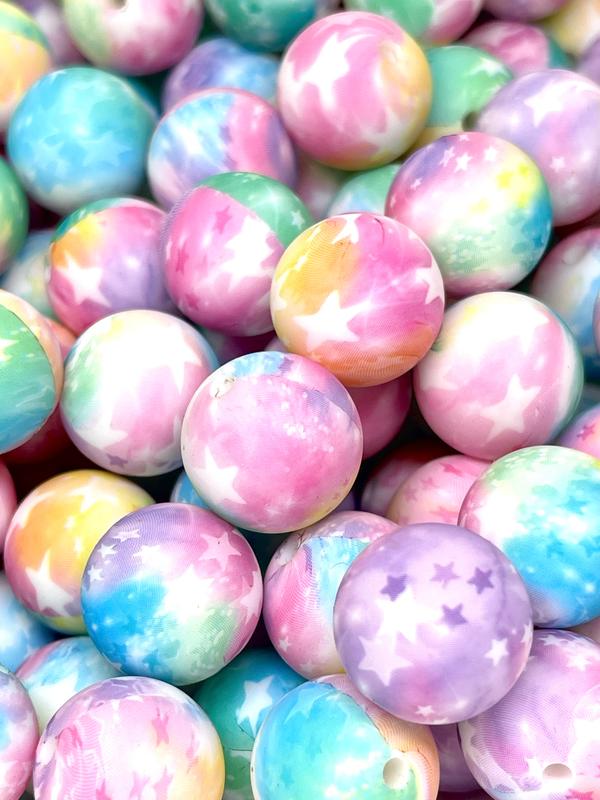 A Sky Full of Stars Printed Silicone Beads | Star Beads | Colorful Beads | Bead Shop | DIY Craft | DIY Supplies