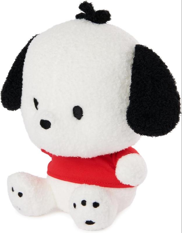 GUND Sanrio Pochacco Plush, Puppy Stuffed Animal for Ages 1 and Up, White Red, 6”