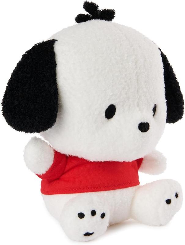 GUND Sanrio Pochacco Plush, Puppy Stuffed Animal for Ages 1 and Up, White Red, 6”