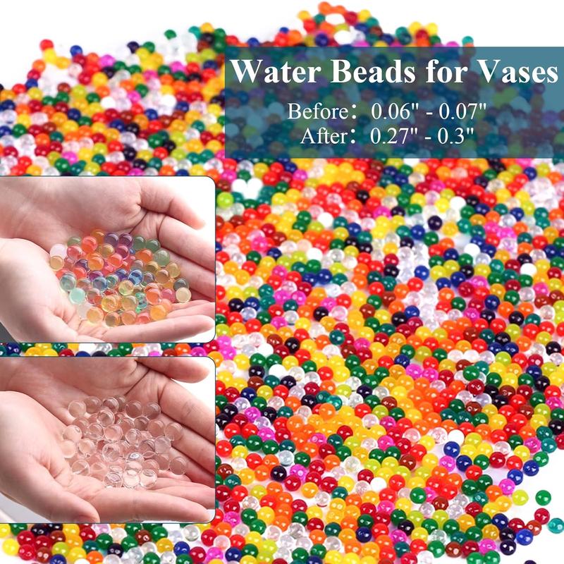 60000 count Colorful Vase Fillers, Jelly Beads Gel Beads for Floating  Candle Vase Fillers