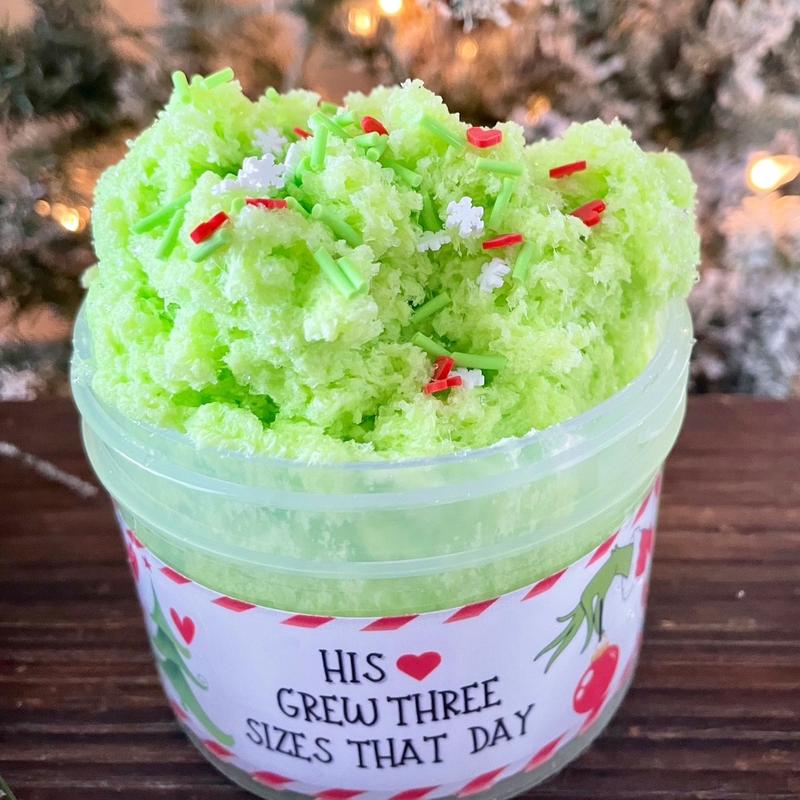 Whoville Holiday Slime - Christmas Slime His Heart Grew Three Sizes That Day - Cloud Cream Slime