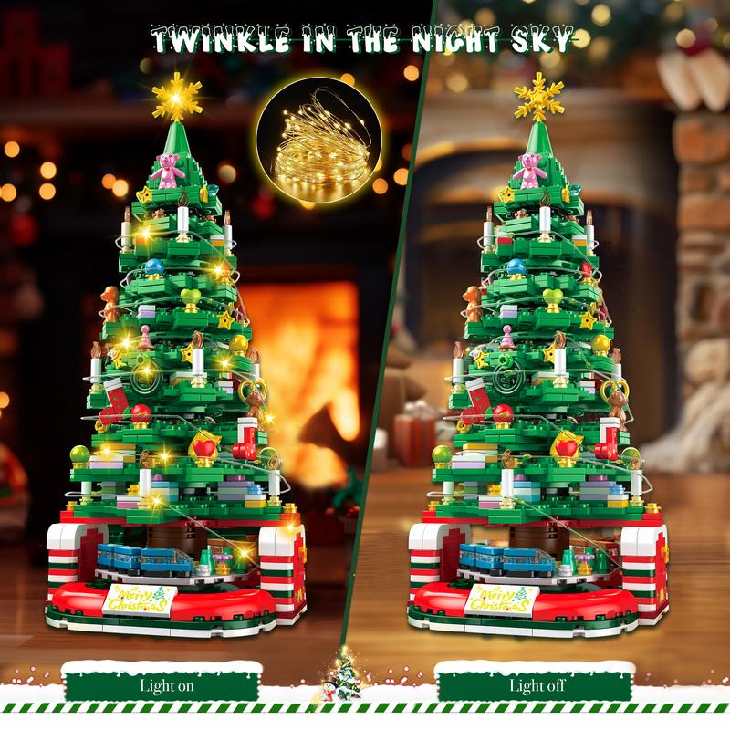 TOKMOC,66056,Classic rotatable Christmas Tree Building Block Set,Surprise Christmas Architecture Building Block,Christmas Gift and Home Decoration,For aged 12 and above,888 Pieces