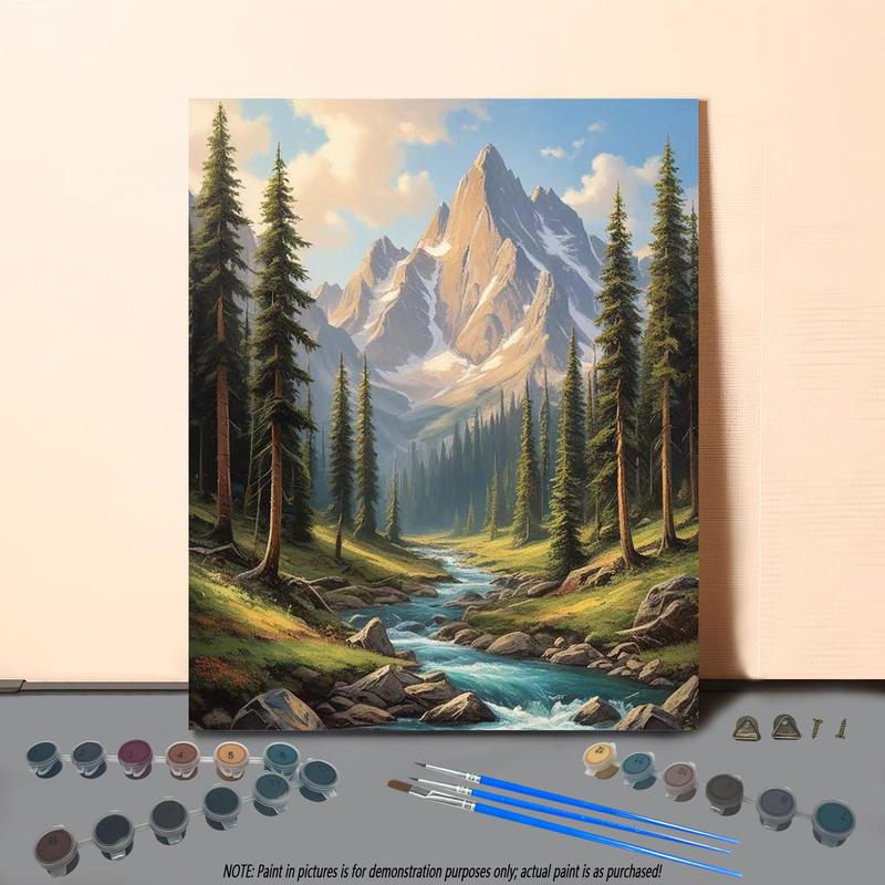 Landscape Pattern DIY Painting Kit without Frame, 1 Set DIY Paint By Number Kit with Accessories, DIY Painting Supplies for Home Decor