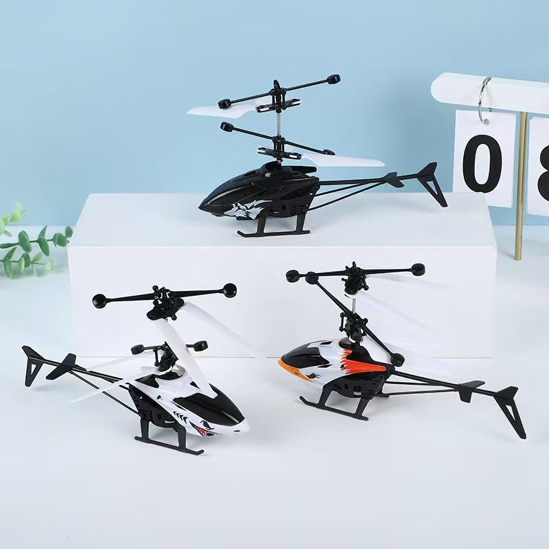 Remote Control Helicopter Mini Drone Rechargeable Aircraft Infrared Induction Toys For Kids video games latex free