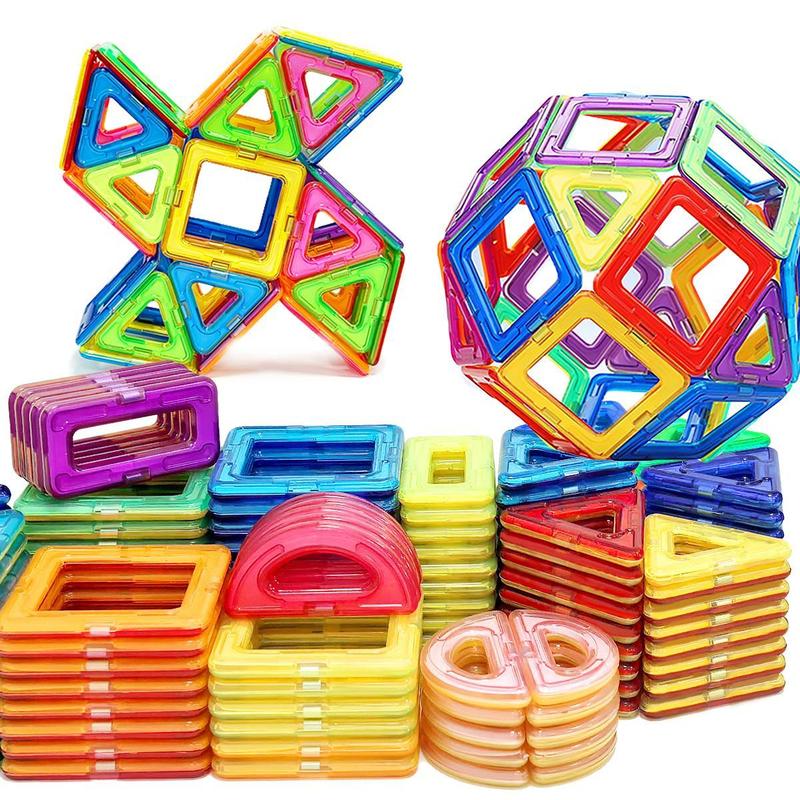 Magnetic Building Blocks Set, 32pcs 56pcs 84pcs set Educational Stem Toys, Birthday Gift Toys for 3+ Year Old Boys and Girls, Christmas Gift