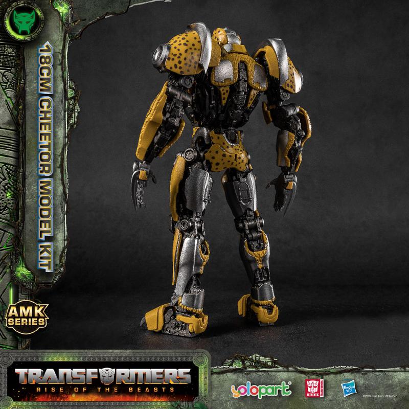 Transformers Toys: Cheetor Action Figure (with Bumblebee's Weapon) - Rise of the Beasts - 7.87 Inch Pre-assembled Model Kit from the YOLOPARK AMK Series