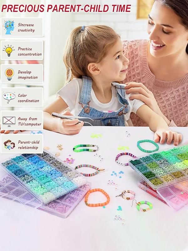 Colorful Beads & Letter Beads Kit, DIY Jewelry Making Kit, DIY Jewelry Making Supplies for Bracelet Necklace Earrings, Fashion Accessories for Women & Girls