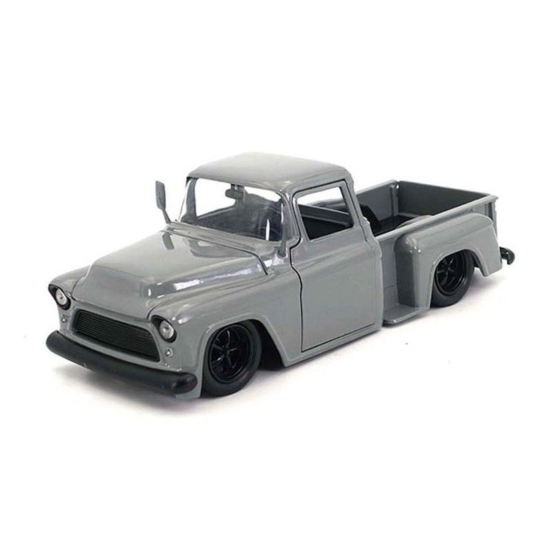 1955 Chevrolet Stepside Pickup Custom - Grey (Just Trucks) MiJo Exclusives Diecast 1:24 Model - Jada 34296