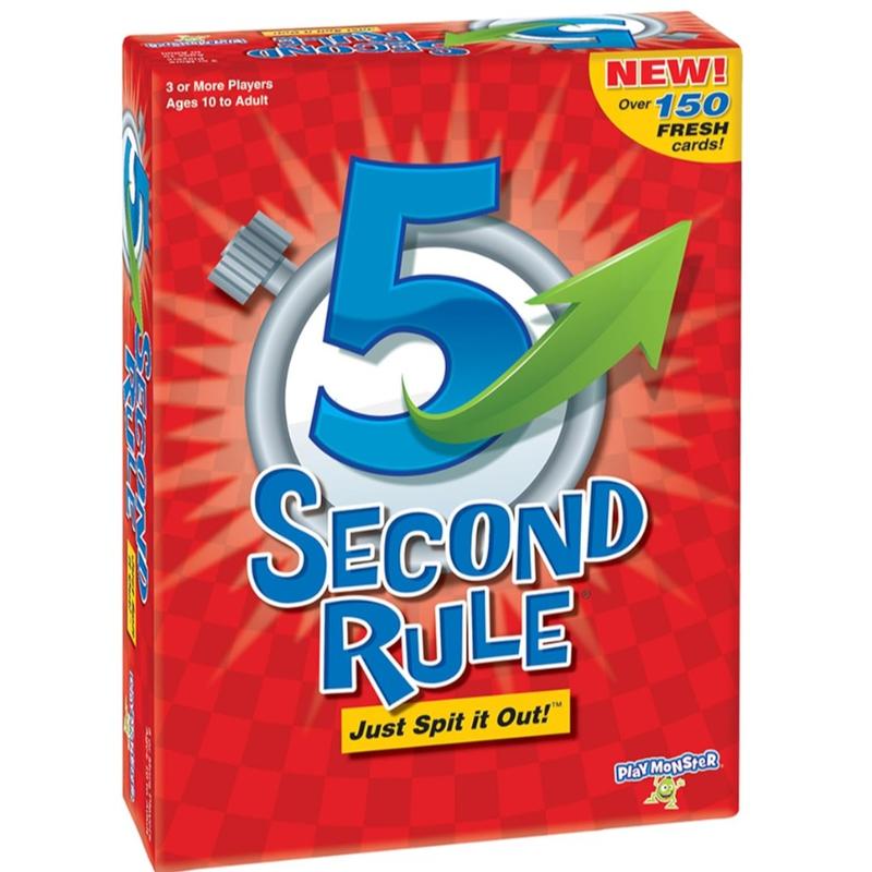 5 Second Rule Game - Simple Questions Card Game for Family Fun, Party, Travel, Game Night & Sleepovers - Think Fast and Shout Out Answers - For Ages 10+