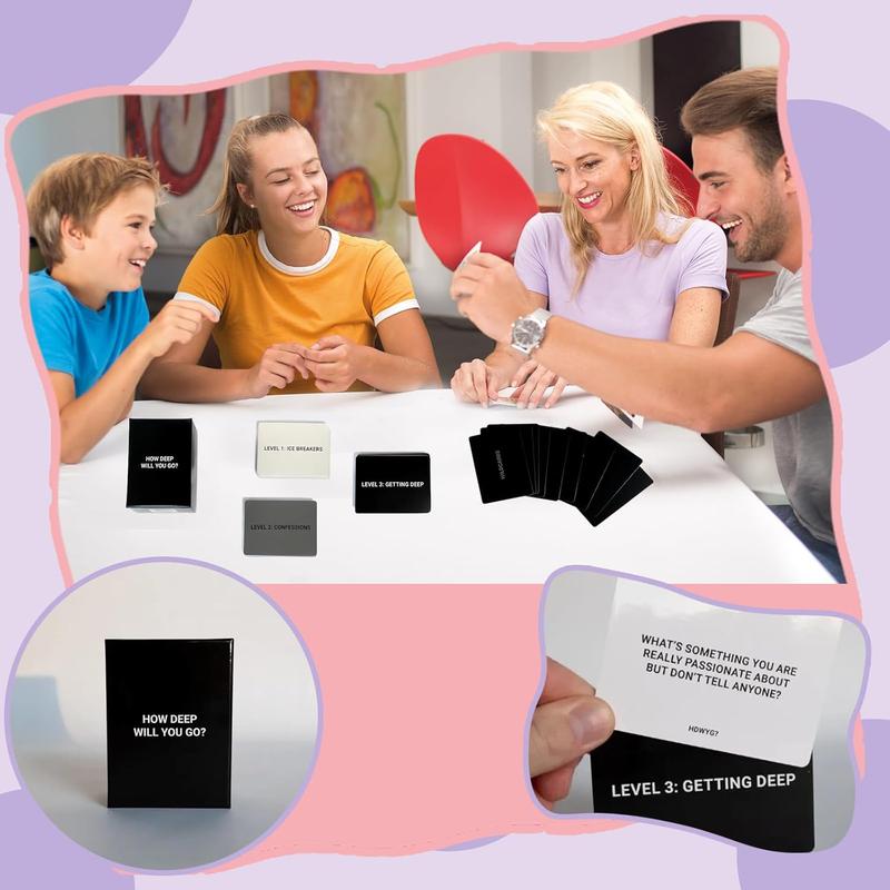 How Deep Will You Go? 99 Icebreaker Conversation Cards, Game of Questions to Deepen Connection