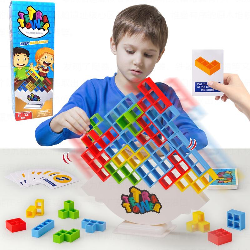 Tower Balance StackingGame,Board Game for 2+ Players friendsgathering Family Games, Parties, Travel Kids& Adults Tovs, Tetra Tower Game forAdult,Puzzle game,punishinggames,Cultivating tacit understanding andcoordination