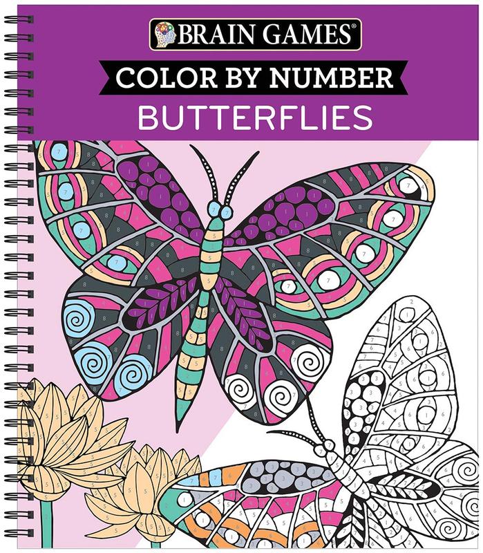 Brain Games - Color by Number: Butterflies