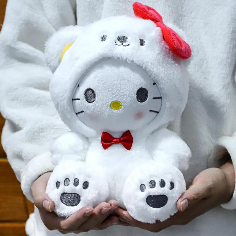 Cute Plushie Toys,Lovely Plushie Stuffed Animal, Anime Soft Plush Hugging Pillow, 9.8Inch(White cat)