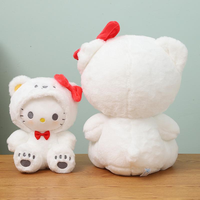 Cute Plushie Toys,Lovely Plushie Stuffed Animal, Anime Soft Plush Hugging Pillow, 9.8Inch(White cat)