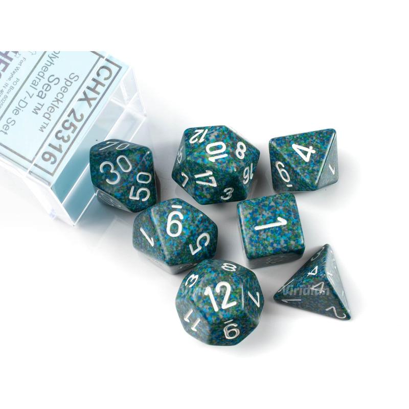 Speckled Sea | Blue & Green | Chessex Dice Set (7)