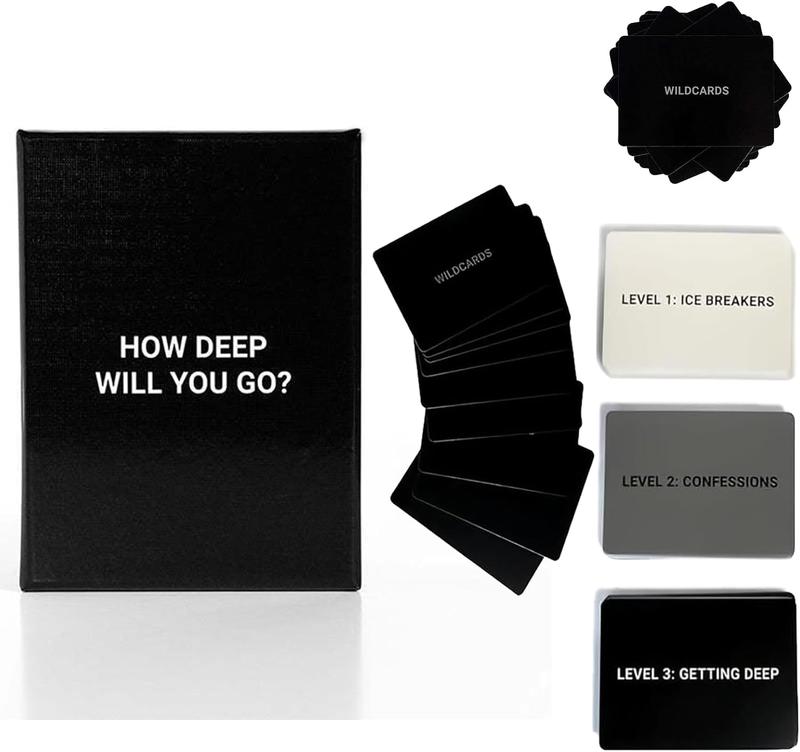 How Deep Will You Go? 99 Icebreaker Conversation Cards, Game of Questions to Deepen Connection