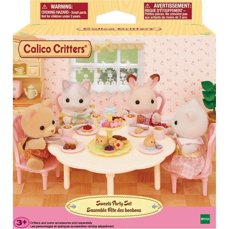 Calico Critters Sweets Party Set - The Perfect Dollhouse Accessories to Host a Tea Party for Your Critters!