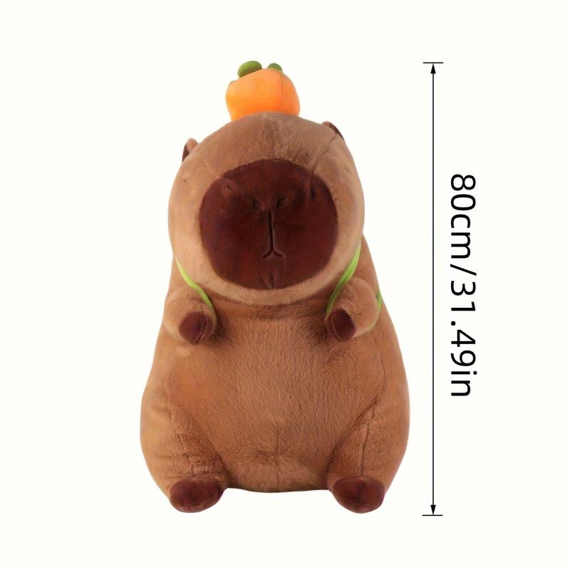 Capybara Plush Toy, Adorable Simulation Plush Toy, Cute Stuffed Animal With Turtle Backpack, Birthday Gift For Boys And Girls