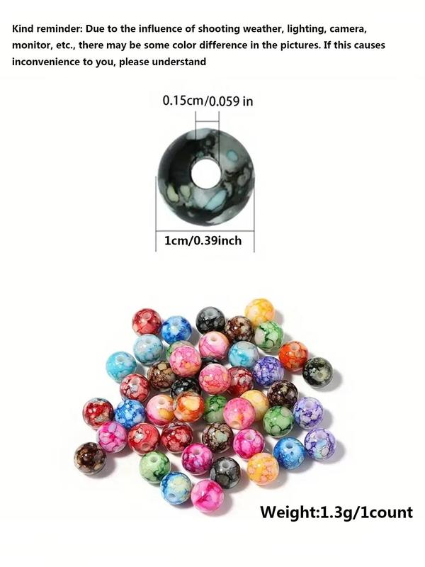 Mixed Color Glass Bead (80pcs), DIY Jewelry Making Supplies for Bracelet & Necklace & Phone Chain, Fashion Accessories for Women & Girls