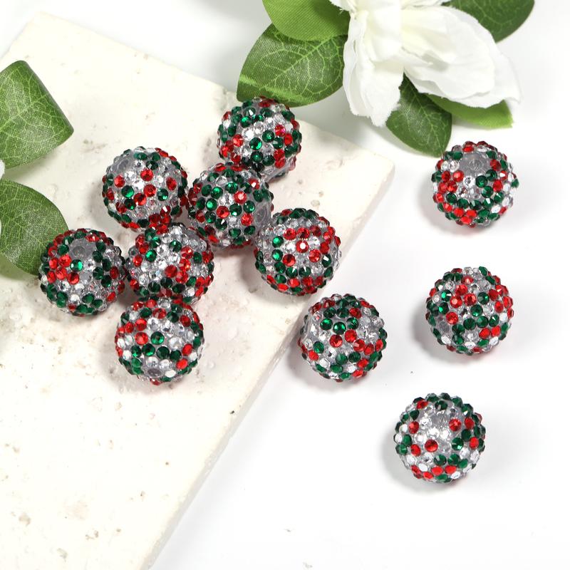 Colorful Rhinestone Beads Round Spacer Beads for Jewelry Bracelet Necklace Pen Bag