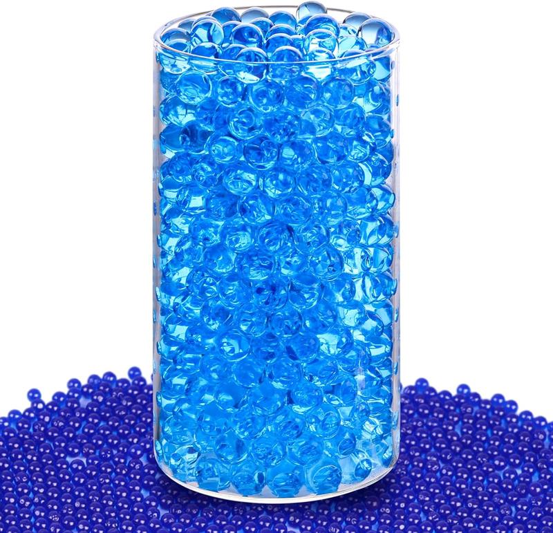 15000 count Blue Vase Fillers,  Beads Gel Beads for Floating Pearls Candle Vase Fillers