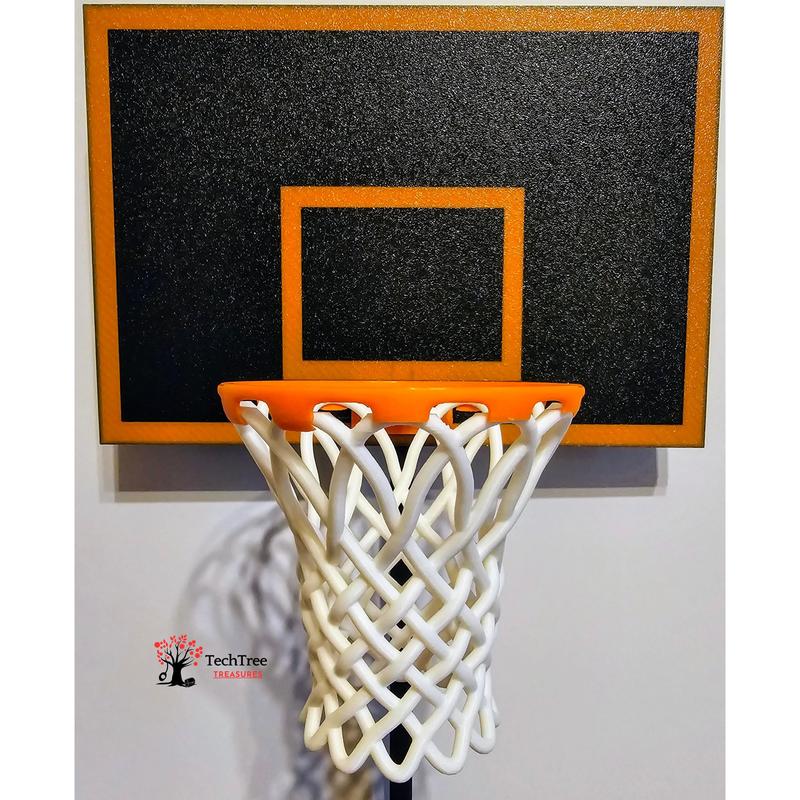 TechTree Treasures Tabletop Basketball Hoop with Ball Launcher and Ping-Pong Balls for Office Fun