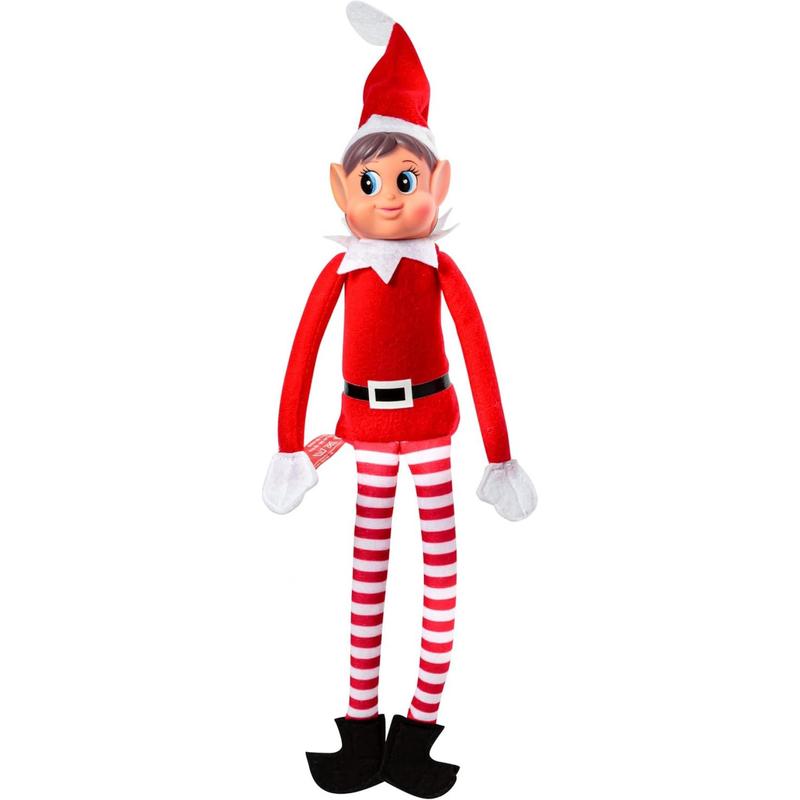 Christmas Elf Behaving Badly Plush Toy | Novelty Long Bendy Naughty Girl Christmas Doll | 12 Inches